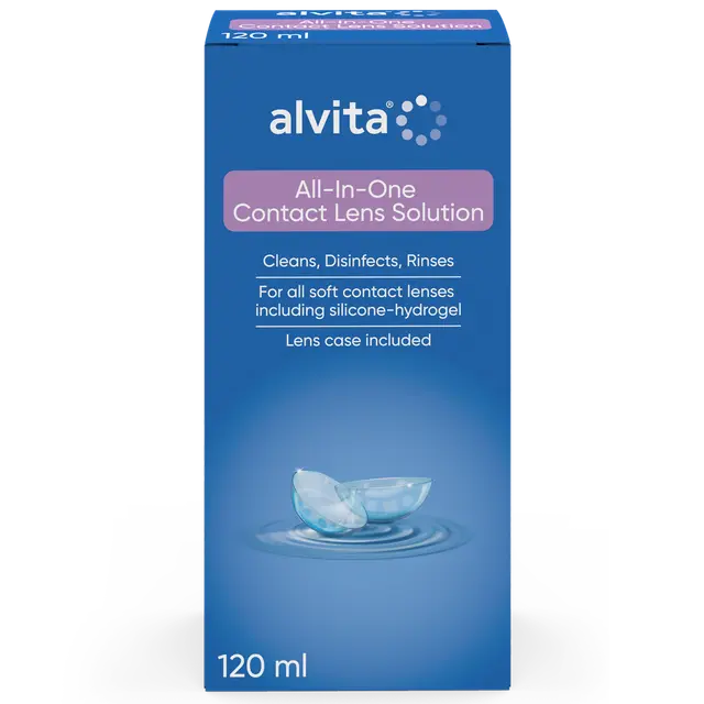 Alvita All-In-One Contact Lens Solution with Case - 120ml