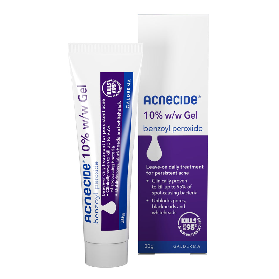 Acnecide 10% Benzoyl Peroxide Gel for Persistent Acne - 30g