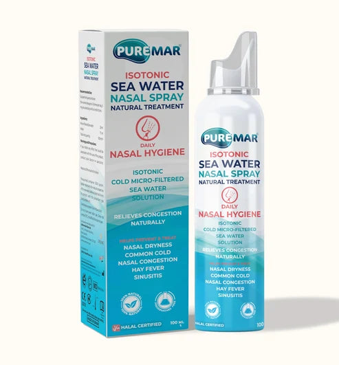 Puremar Isotonic Sea Water Nasal Spray for Daily Nasal Hygiene - 100ml