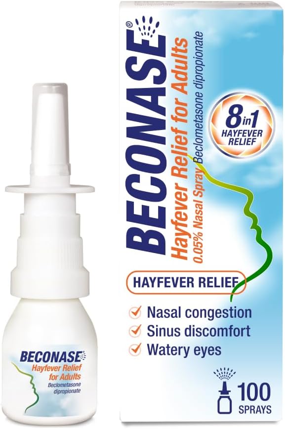 Beconase Hayfever Relief for Adults 0.05% Nasal Spray - 100 Sprays