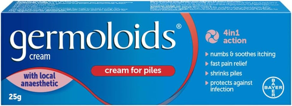 Germoloids 4in1 Action Cream with Anaesthetic - 25g