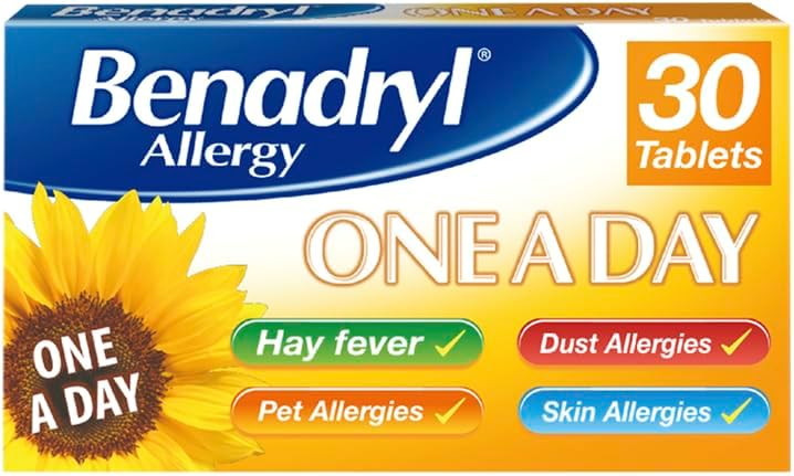 Benadryl Allergy One A Day Cetirizine 10mg Tablets - 30 Tablets