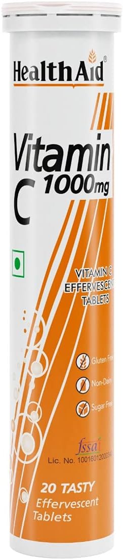 Healthaid Vitamin C Effervescent Tablets Orange 1000mg - 20 Tablets