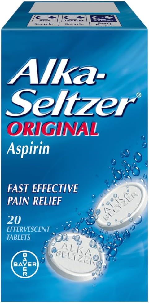 Alka-Seltzer Original Aspirin - 20 Effervescent Tablets