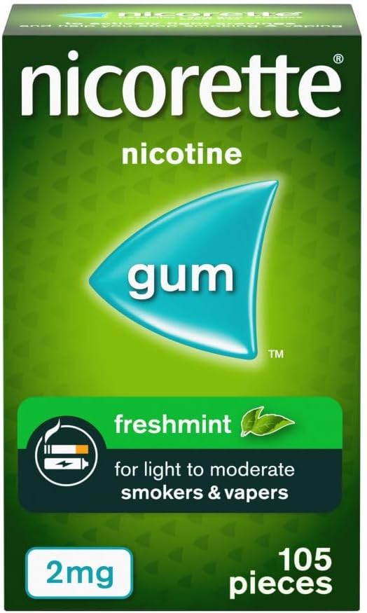 Nicorette Freshmint Gum 2mg - 105 Pieces