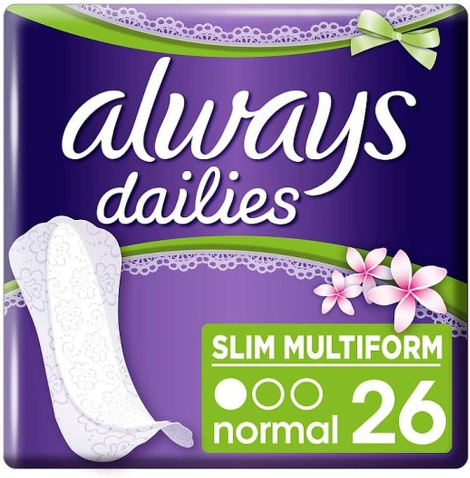 Always Dailies Slim Multiform Liners Normal - 26 Liners