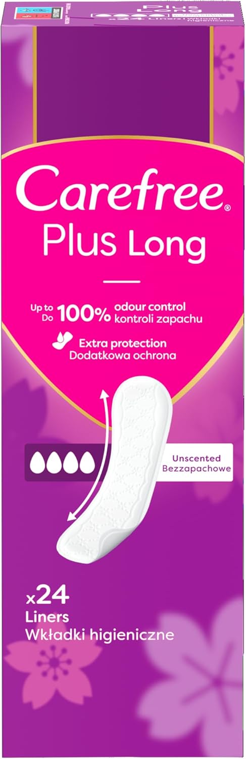 Carefree Plus Long Panty Liners - 24 Liners