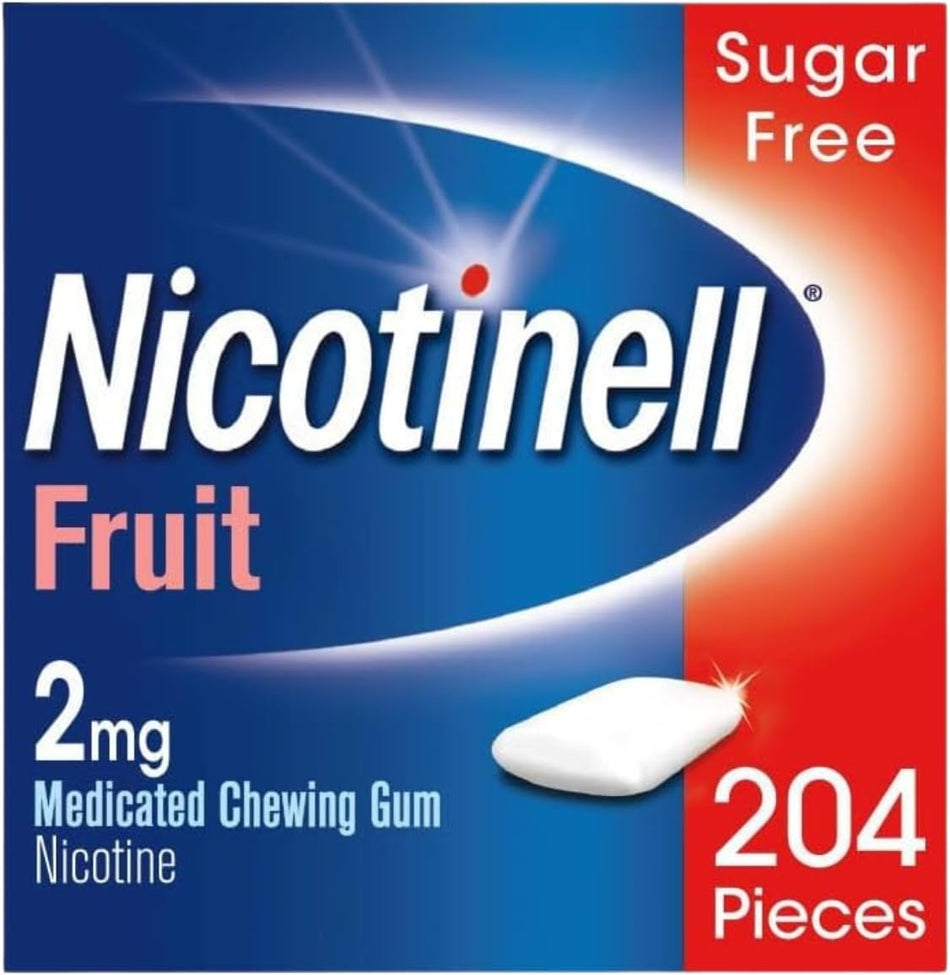 Nicotinell Chewing Gum Fruit 2mg - 204 Pieces