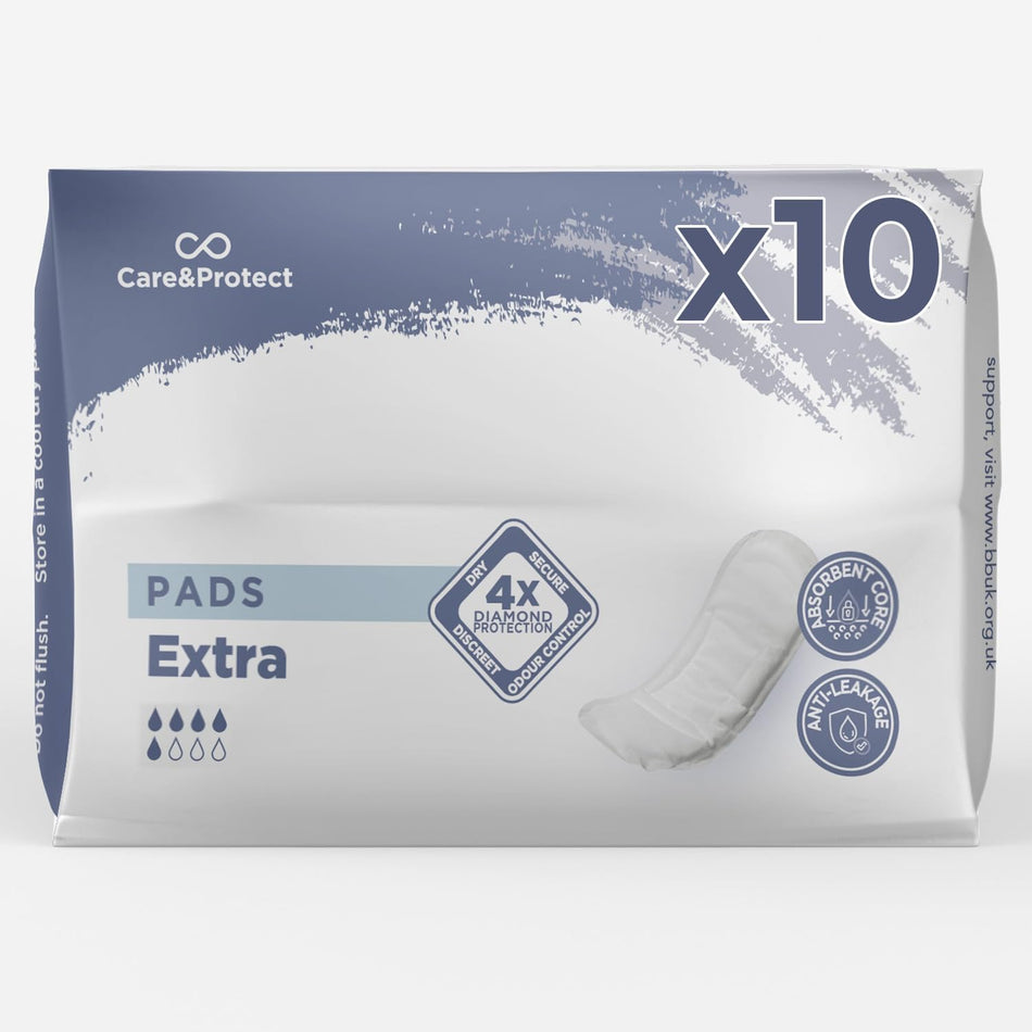 Care & Protect Incontinence Pads Extra - 10 Pads