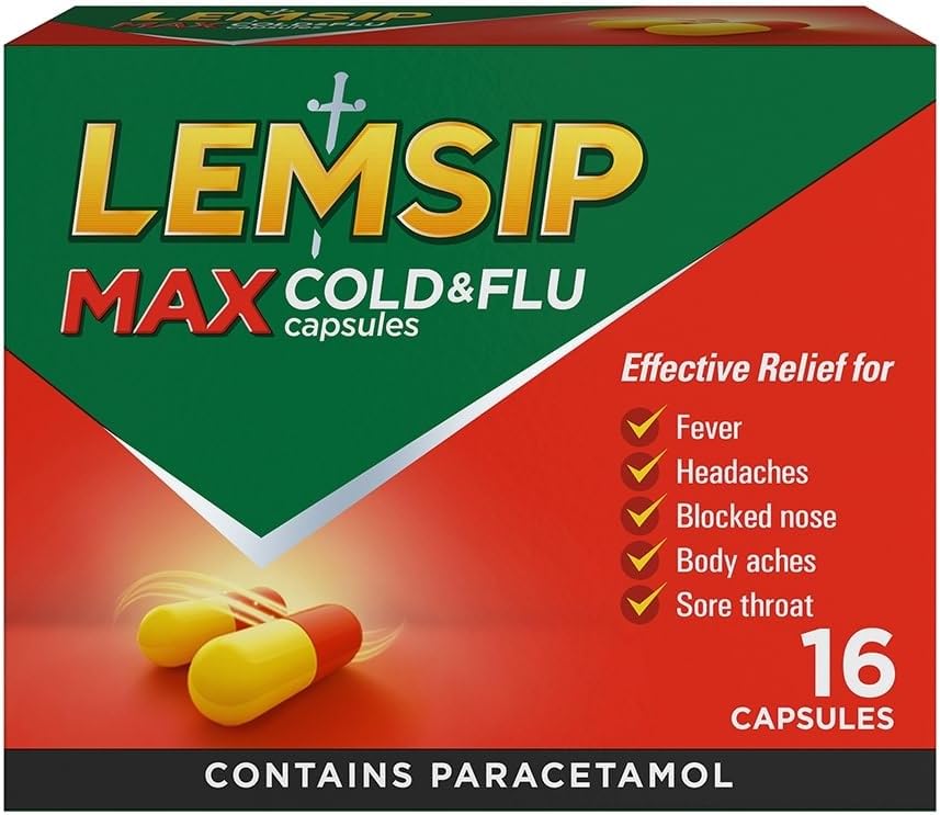Lemsip Max Cold & Flu Capsules - 16 Capsules