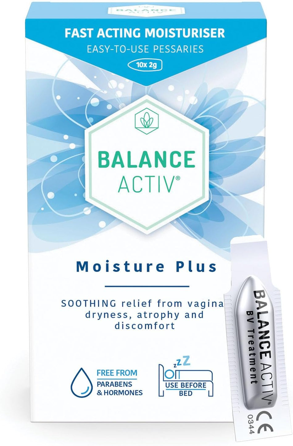 Balance Activ Moisture Plus Pessaries - 10 x 2g