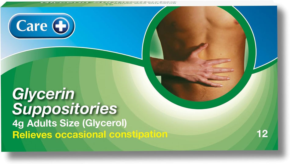 Care Glycerin Suppositories Adult 4g - 12 Suppositories