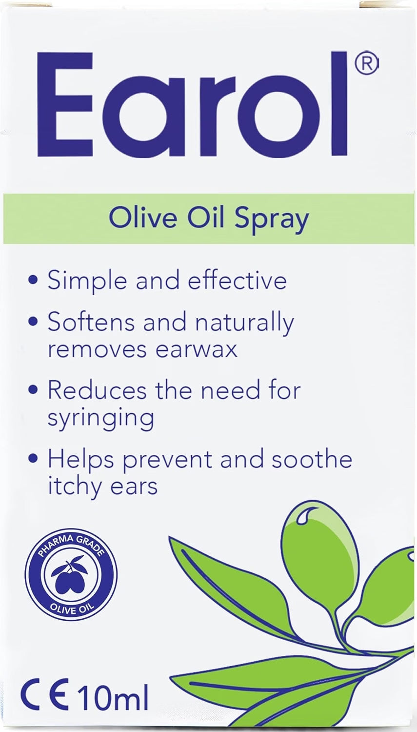Earol Olive Oil Ear Spray for Ear Wax Removal & Itchy Ears - 10ml