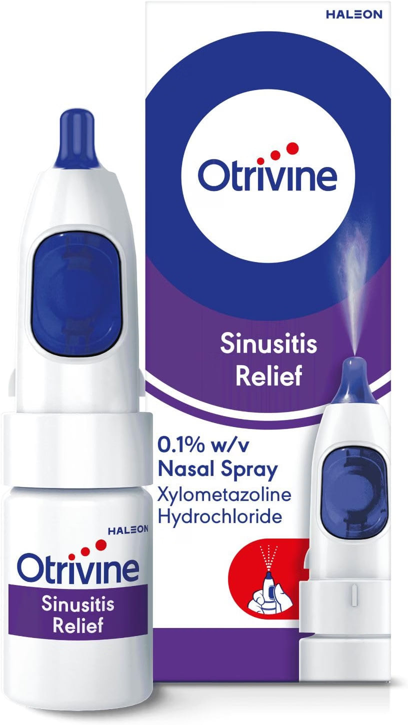 Otrivine Sinusitis Relief 0.1% Xylometazoline Nasal Spray - 10ml