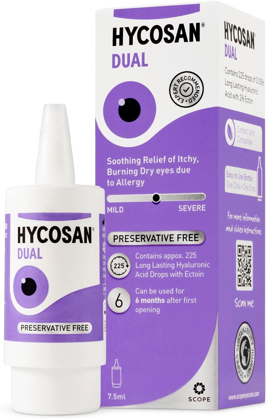 Hycosan Dual Preservative Free Eye Drops - 7.5ml