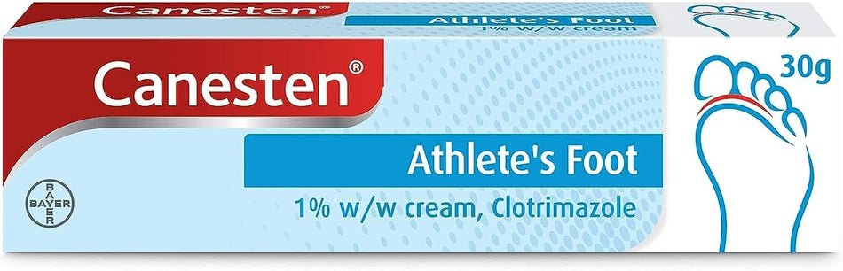Canesten Athlete's Foot 1% Clotrimazole Cream - 30g