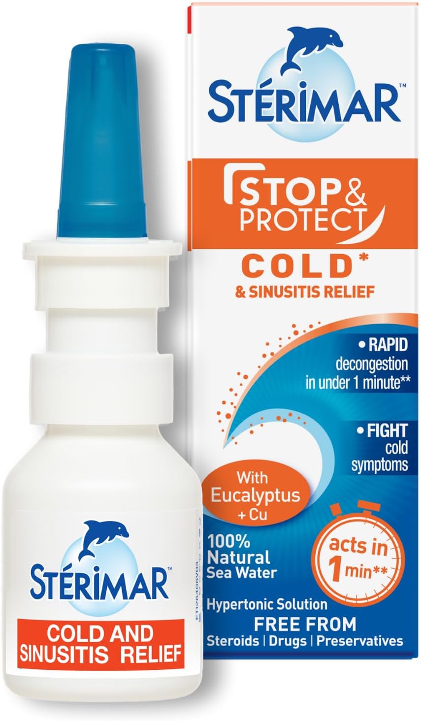 Sterimar Stop & Protect Cold & Sinusitis Relief Nasal Spray with Eucalyptus & Copper - 20ml
