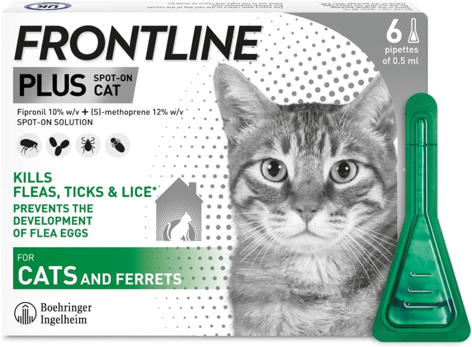 Frontline Plus Spot-On Cats & Ferrets - 6 Pipettes