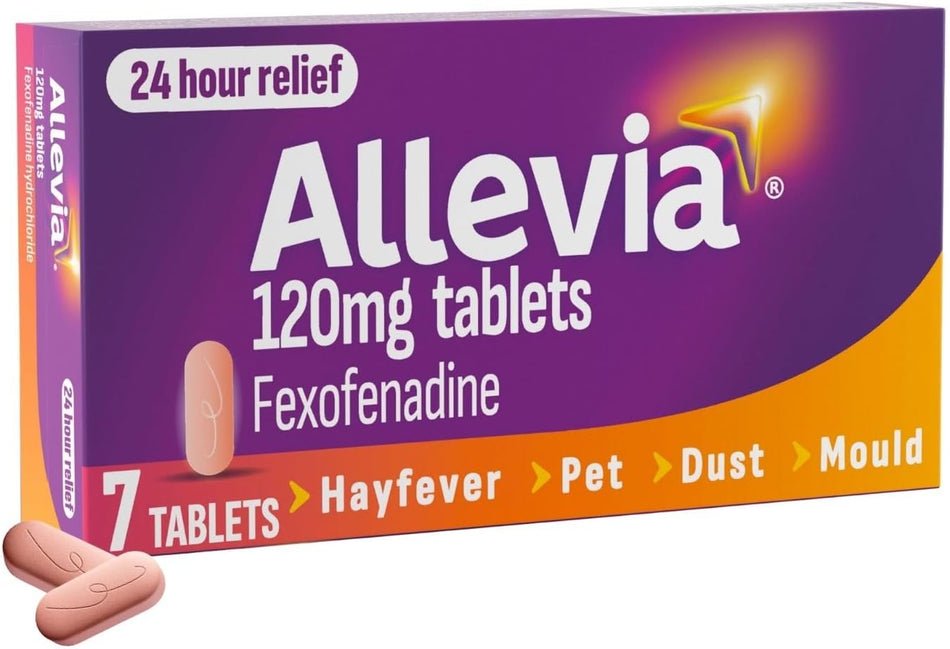 Allevia Fexofenadine 120mg Hayfever Tablets - 7 Tablets