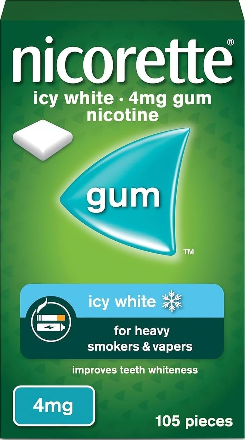 Nicorette Icy White Gum 4mg - 105 Pieces