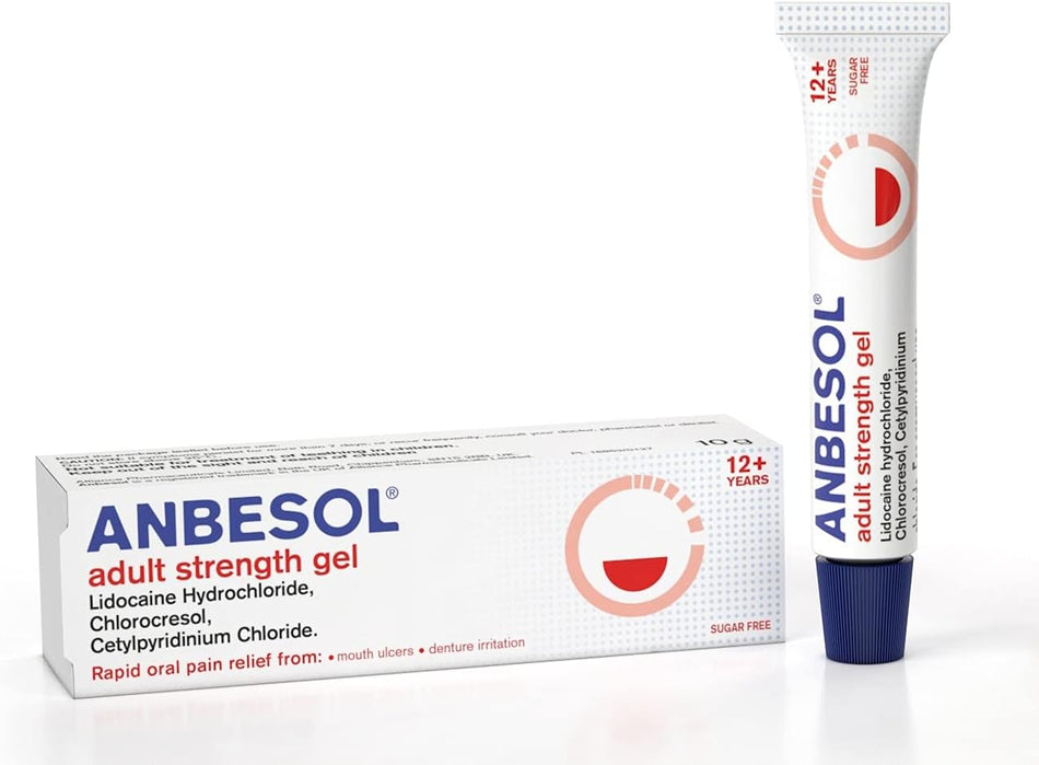 Anbesol Adult Strength Gel Mouth Ulcer Treatment - 10g