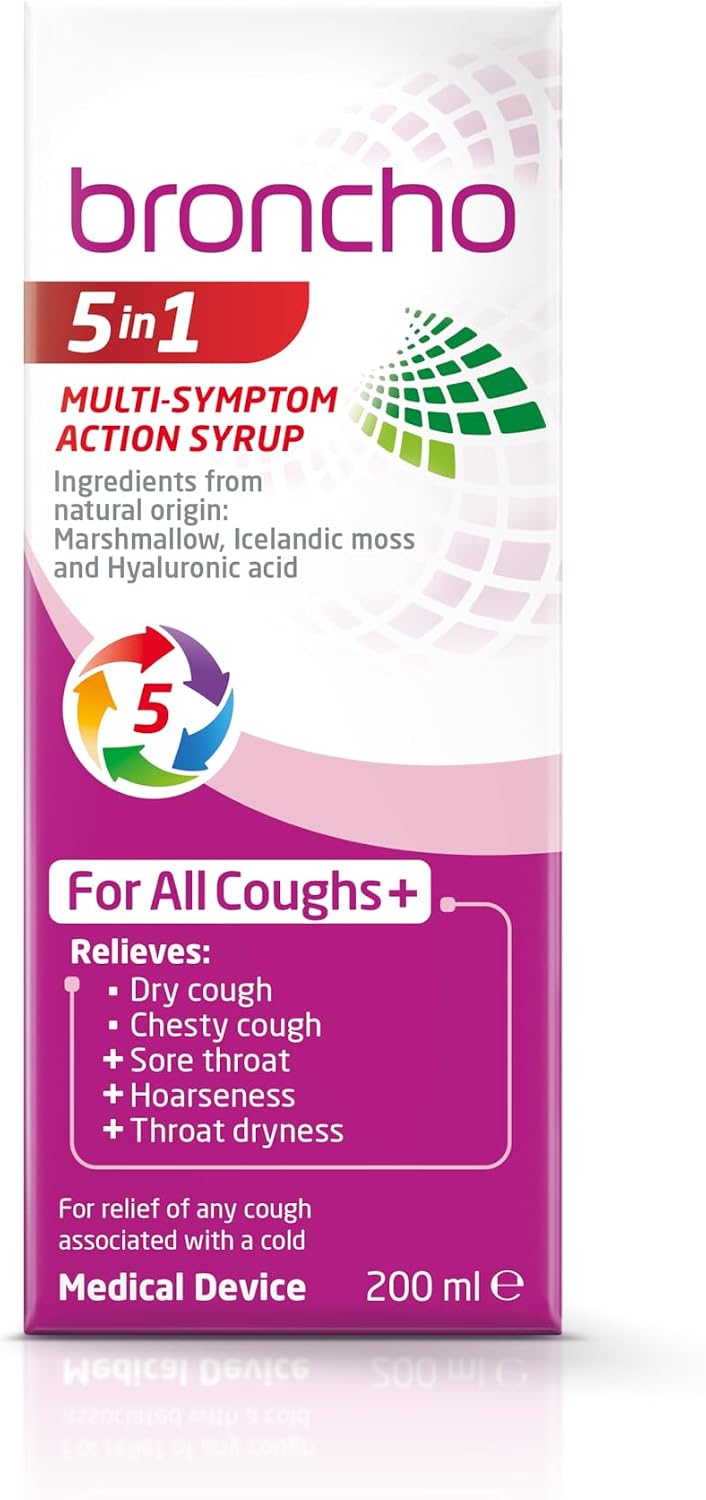 Broncho 5 in 1 Multi-Symptom Cough Syrup - 200ml
