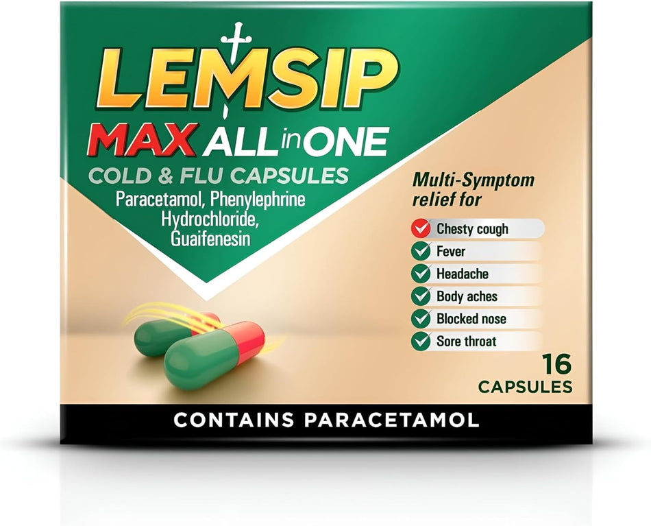 Lemsip Max All-In-One Capsules - 16 Capsules