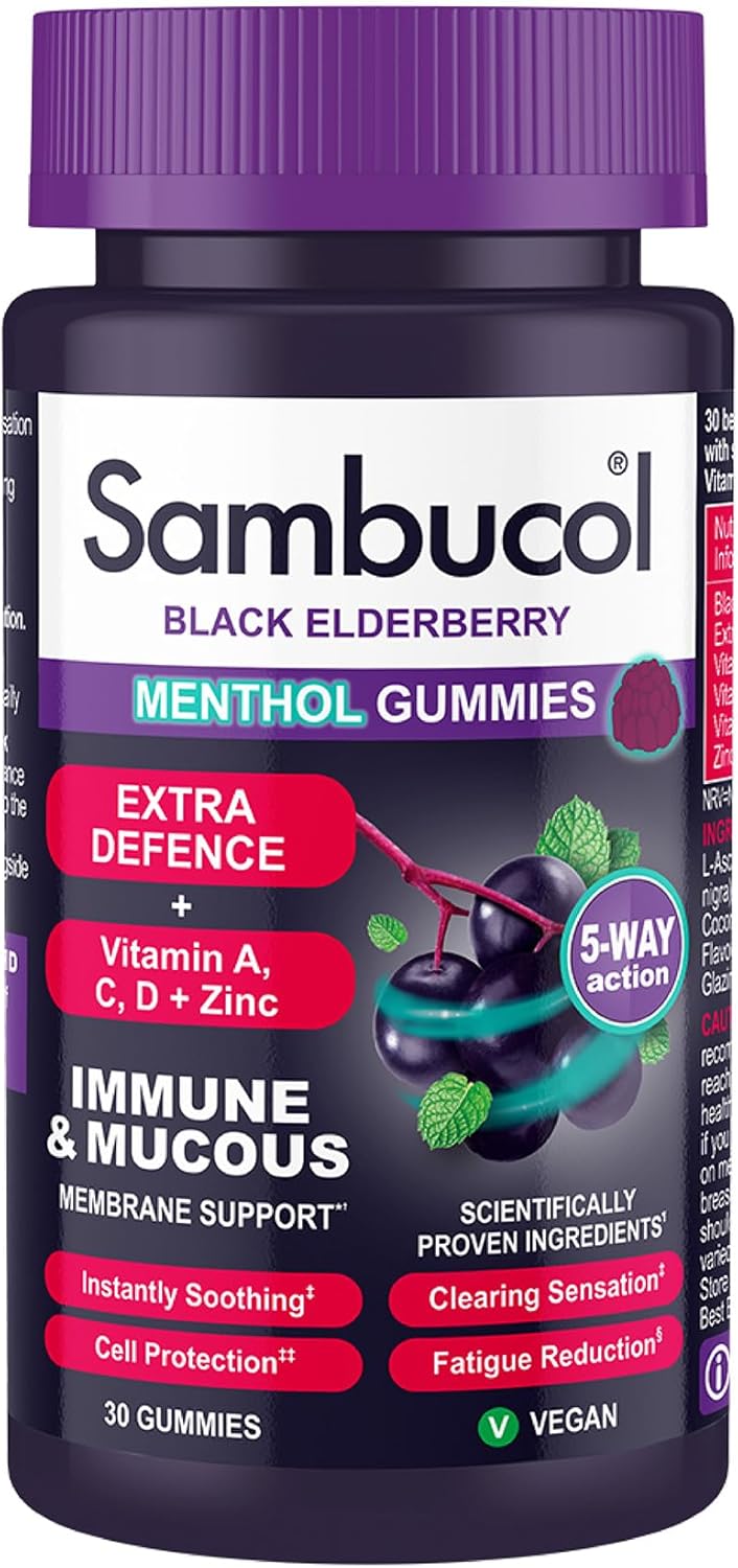 Sambucol Extra Defence Menthol Gummies - 30 Gummies
