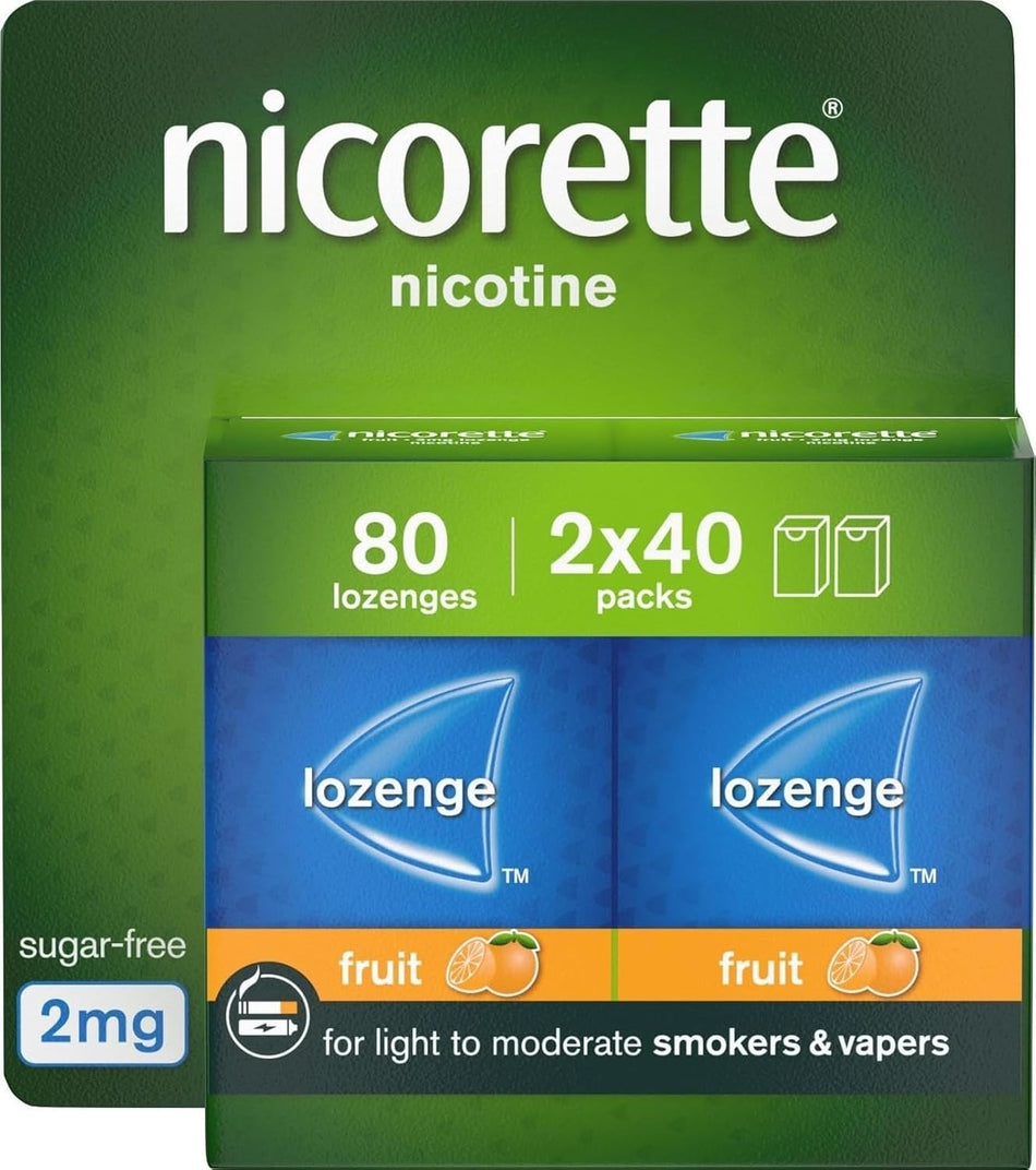 Nicorette Lozenge Fruit 2mg - 80 Lozenges