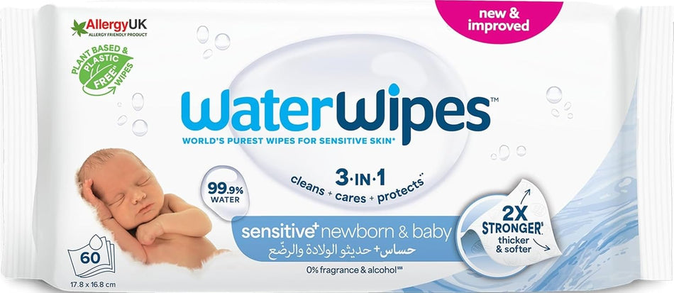 Waterwipes Baby Wipes Sensitive - 60 Wipes