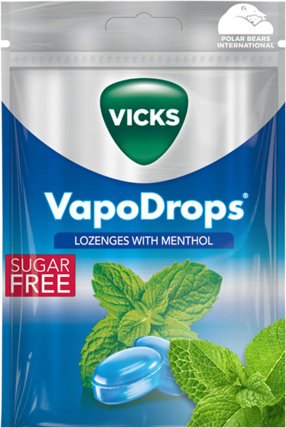 Vicks VapoDrops Cooling Menthol Sugar Free Lozenges - 72g