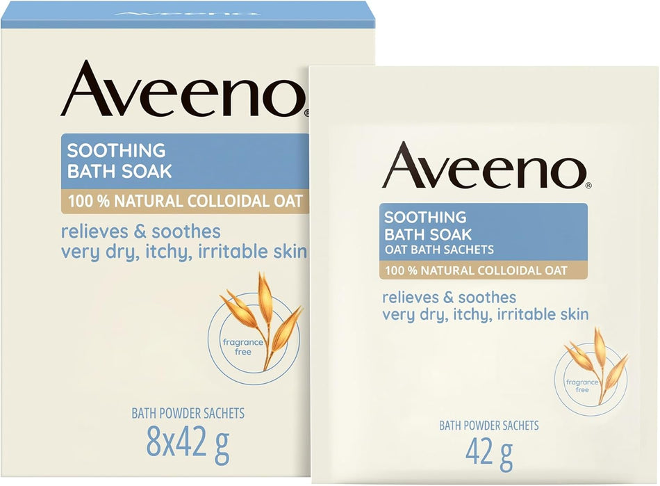 Aveeno Soothing Bath Soak Oat Sachets - 8 Sachets