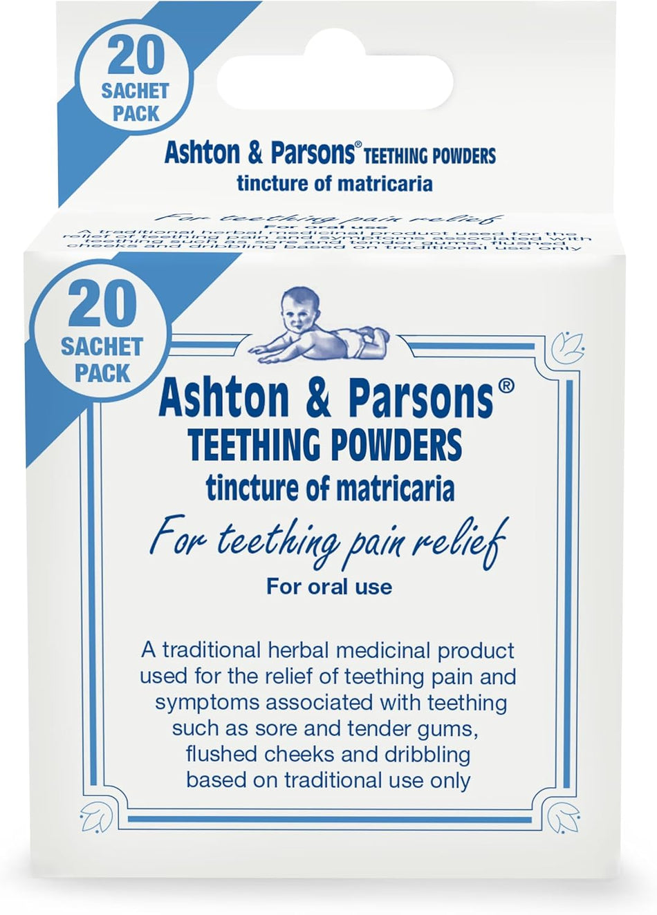 Ashton & Parsons Teething Powders Tincture of Matricaria from 3 Months - 20 Sachets