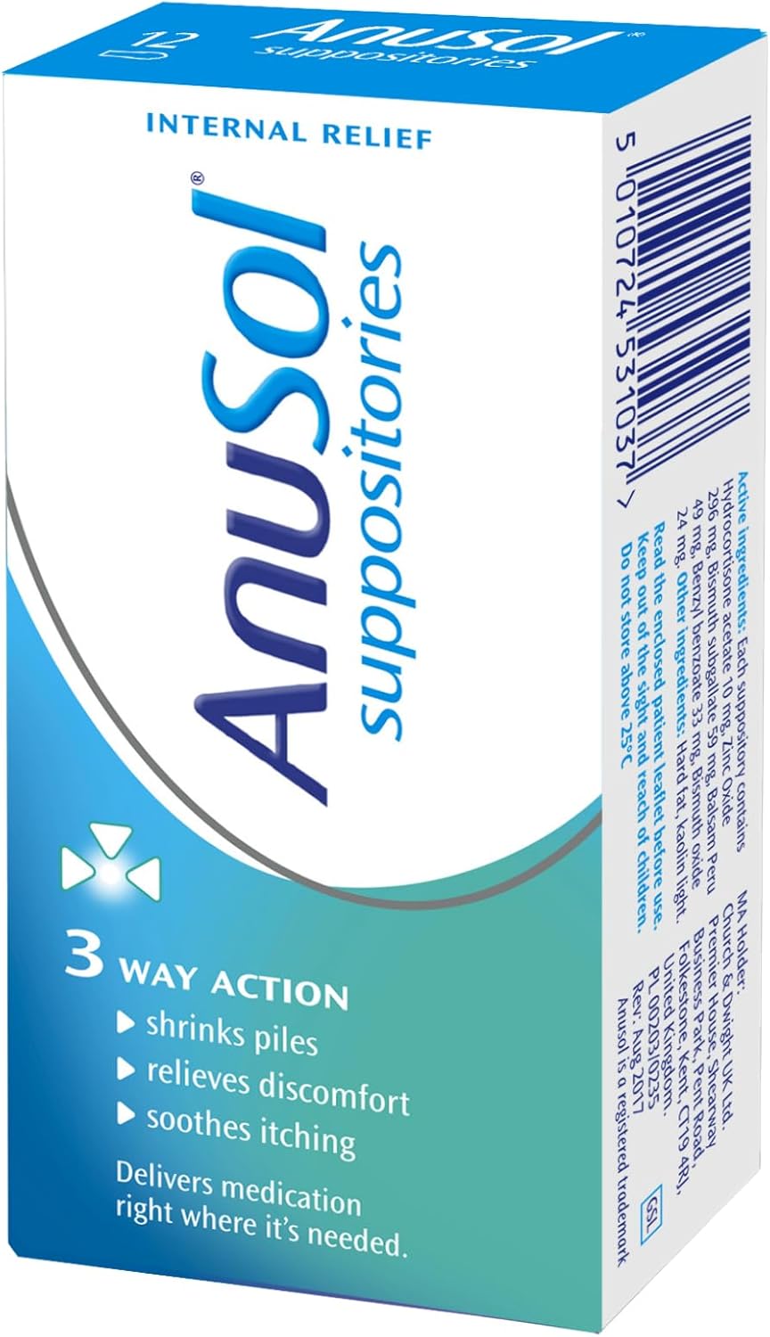 Anusol Suppositories - 12 Suppositories