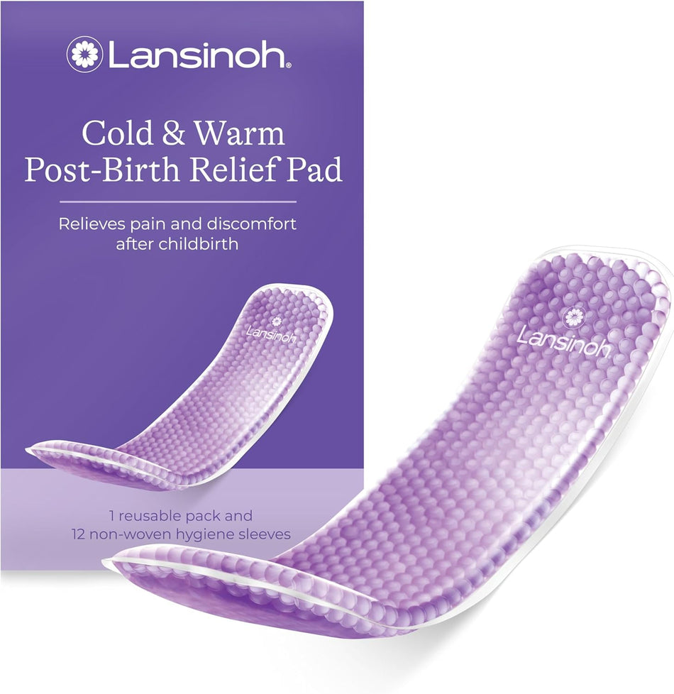 Lansinoh Cold & Warm Perineal Relief Pads - 1 Reusable Pack & 12 Sleeves
