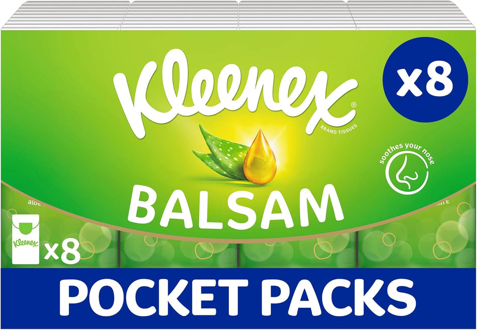 Kleenex Balsam Hanks - 8 x Pocket Packs