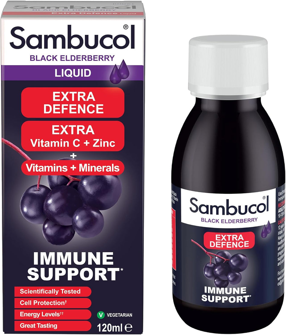Sambucol Extra Defence Black Elderberry Liquid - 120ml