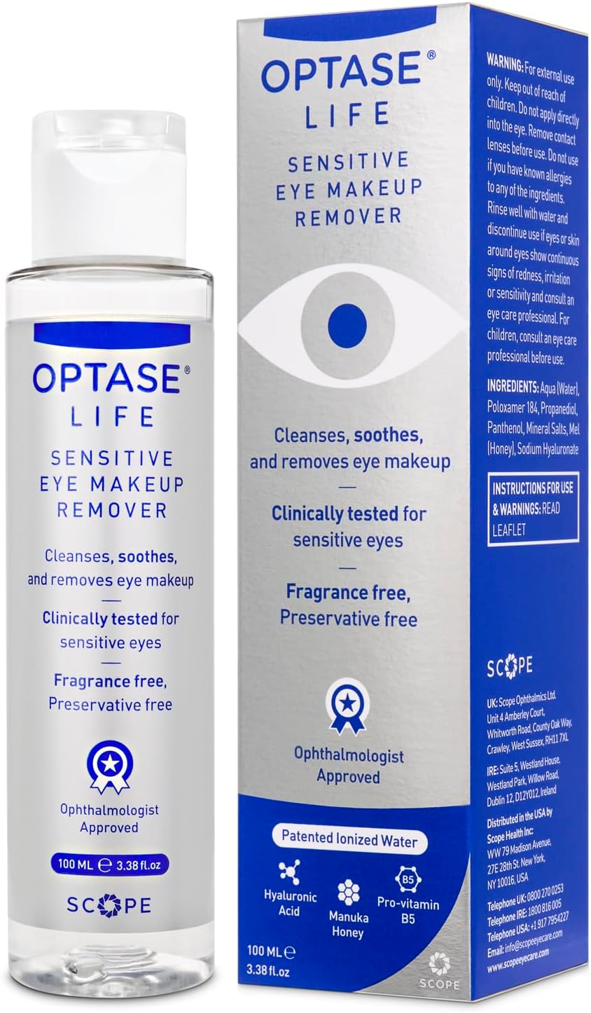 Optase Life Sensitive Eye Makeup Remover - 100ml