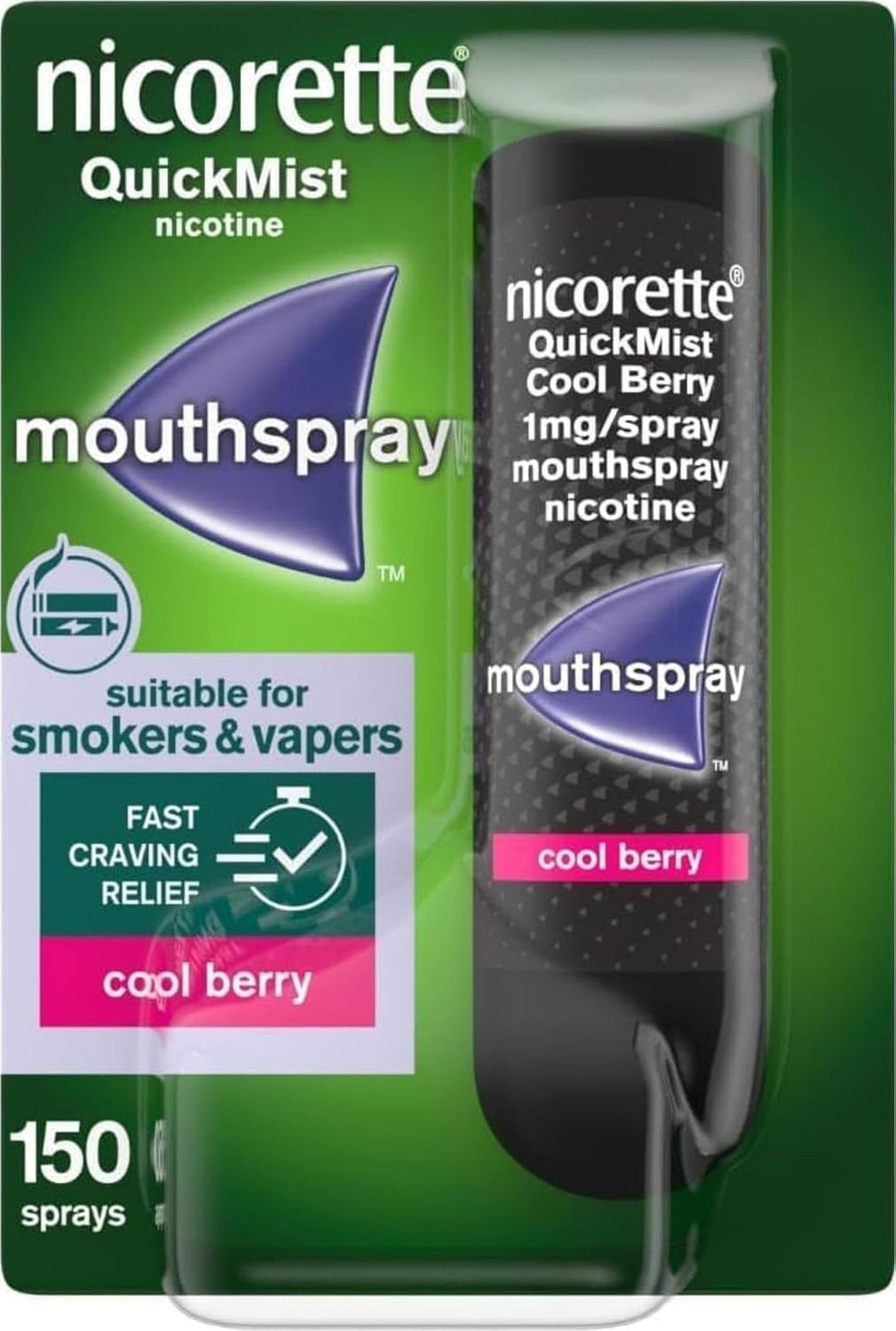 Nicorette QuickMist Cool Berry 1mg - 150 Sprays