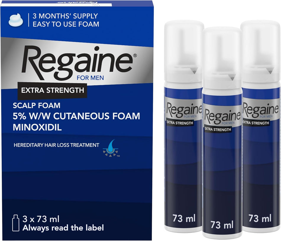 Regaine for Men Extra Strength 5% Minoxidil Foam - 3 x 73ml