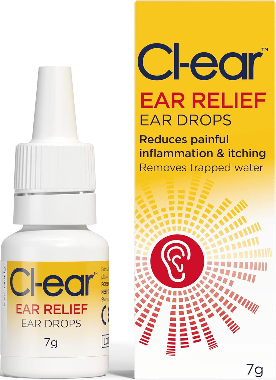 Cl-ear Ear Relief Ear Drops for Painful Inflammation, Itching & Trapped Water - 7g