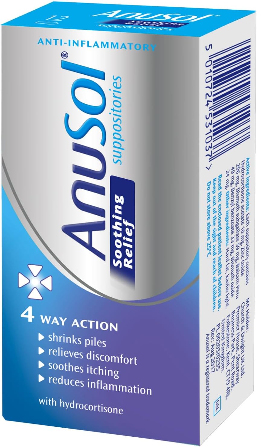 Anusol Soothing Relief Suppositories - 12 Suppositories