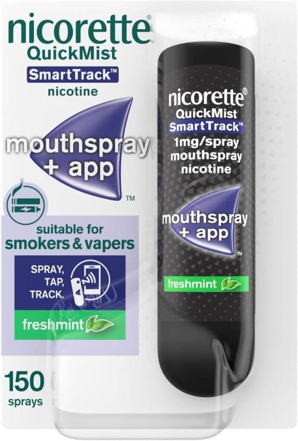 Nicorette QuickMist SmartTrack Freshmint - 150 Sprays