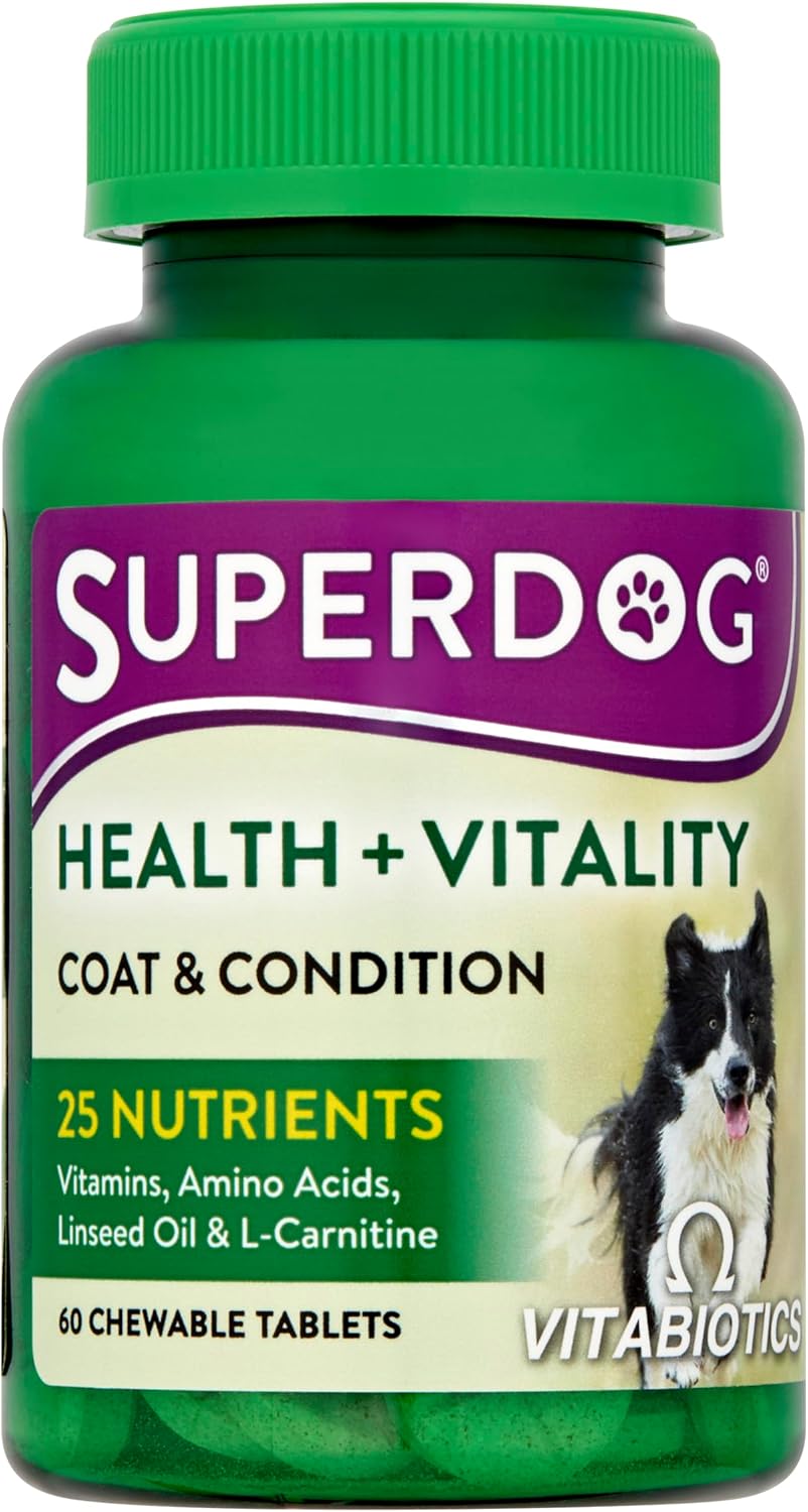 Vitabiotics Super Dog Health & Vitality Chewable Tablets 114g - 60 Tablets