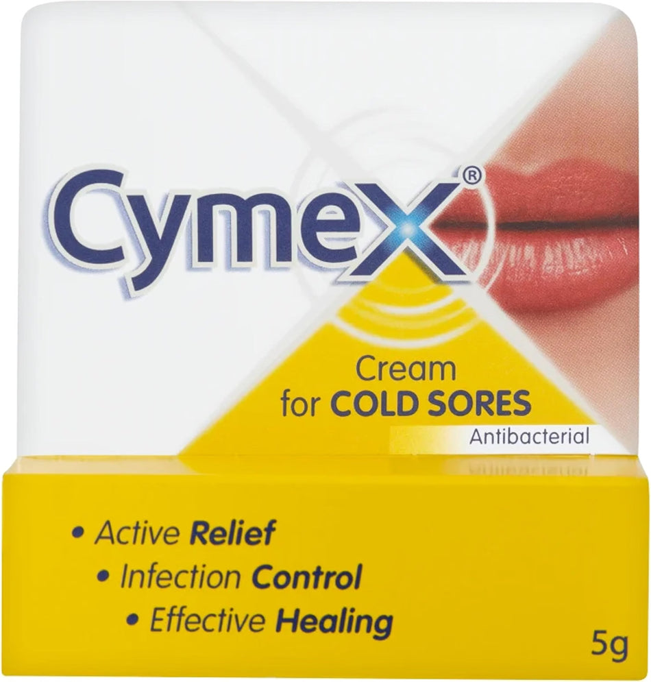 Cymex Cold Sore Cream Antibacterial for Cold Sores & Cracked Lips - 5g