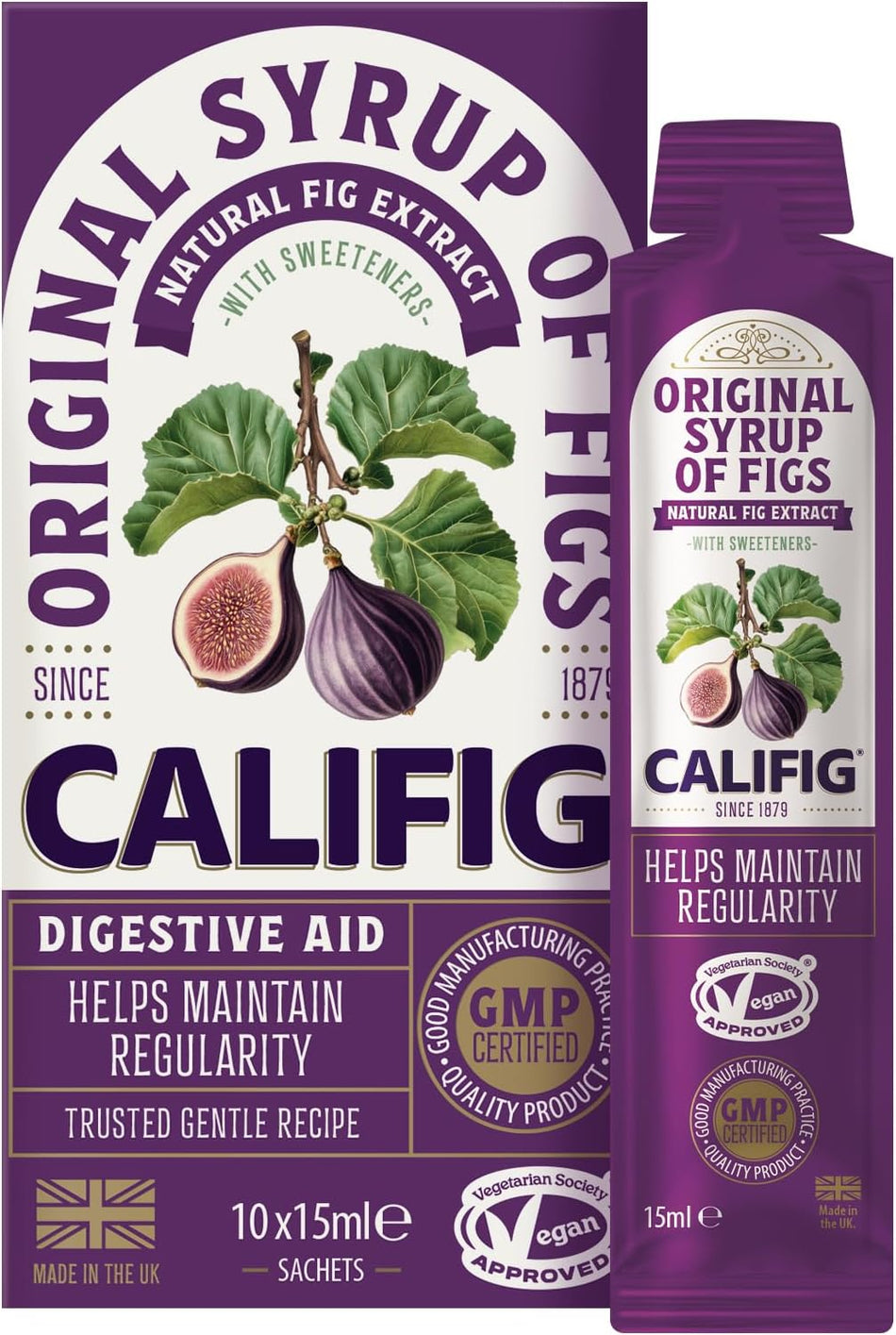 Califig Original Syrup of Figs - 10 x 15ml Sachets