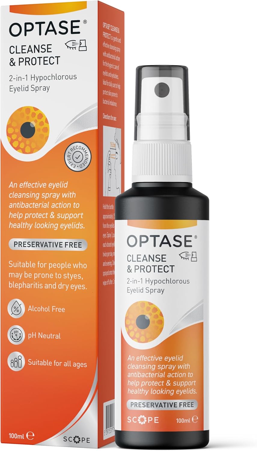 Optase Cleanse & Protect Hypochlorous Acid Eyelid Spray - 100ml