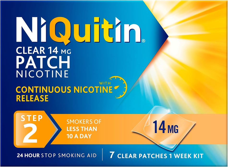 Niquitin Clear Patch Step 2 14mg - 7 Patches