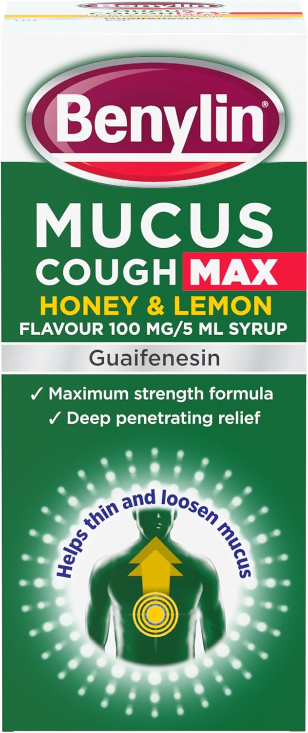 Benylin Mucus Cough Max Honey & Lemon Guaifenesin 100mg/5ml Syrup - 300ml