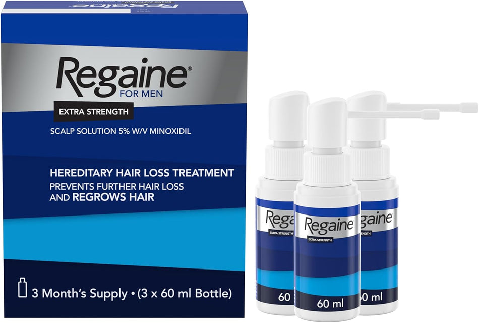 Regaine for Men Extra Strength - 3 x 60ml
